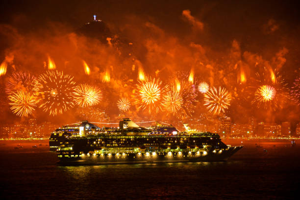 Cruise Ships at Copacabana Fireworks