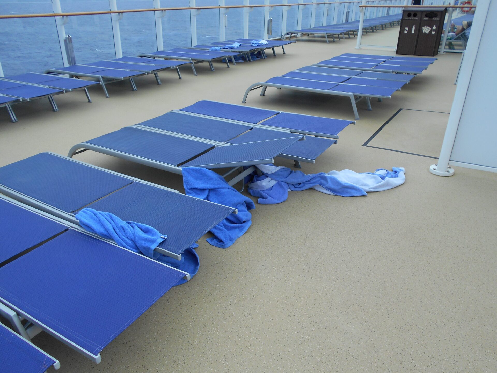 pool chair hogging cruise ship