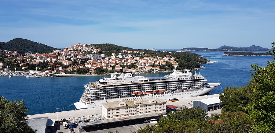 Viking cruise ship in Dubrovnik